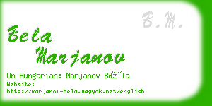 bela marjanov business card